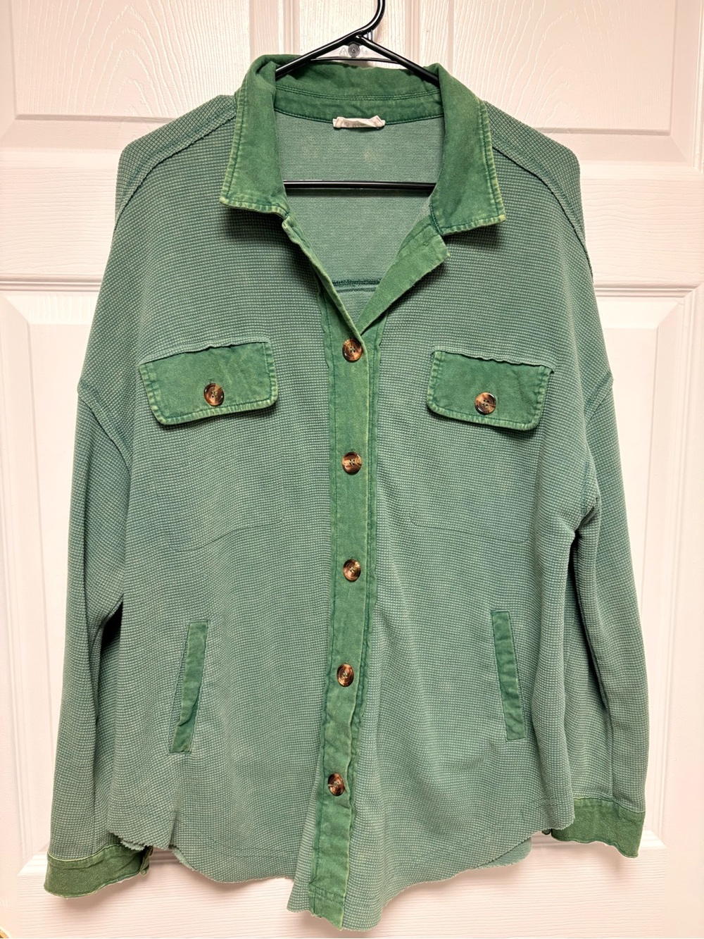 In Loom Waffle Knit Shacket